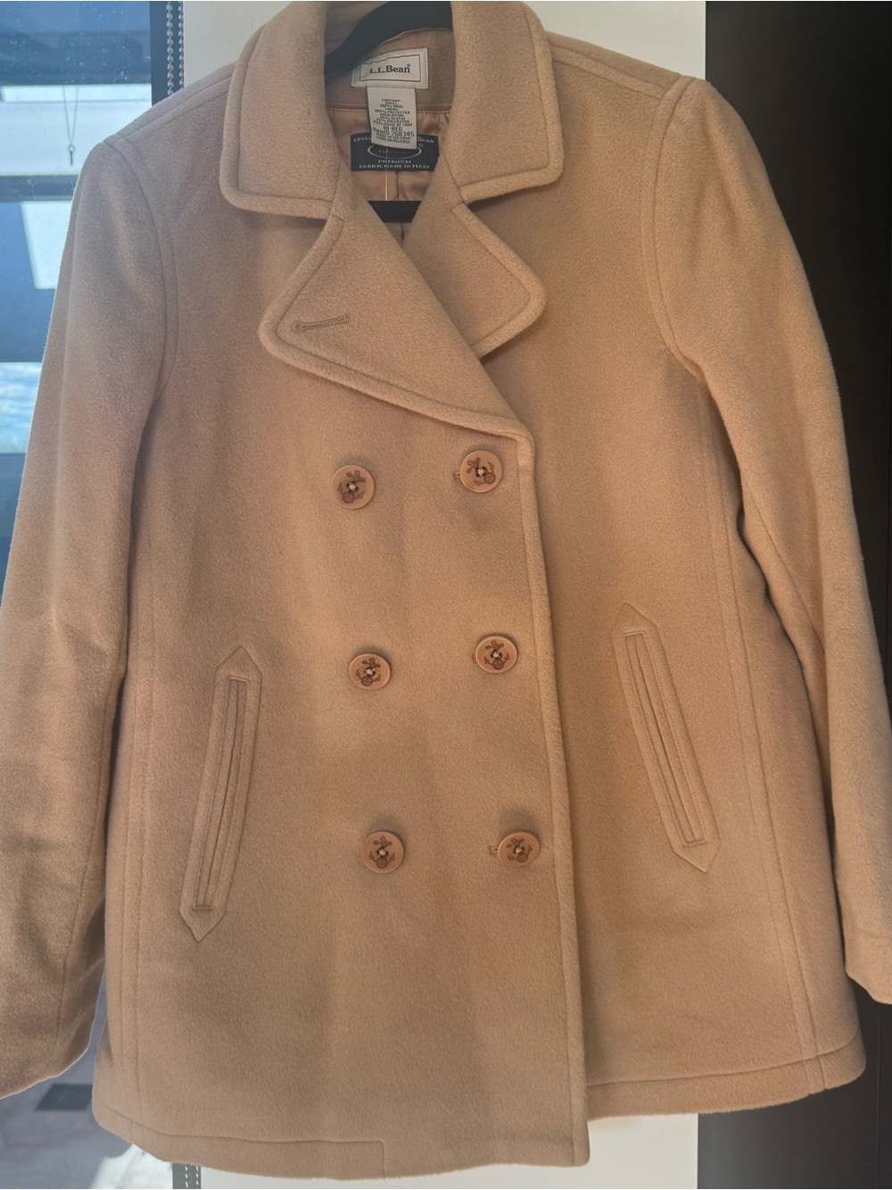 NWT L.L. Bean Women's Classic Lambswool Peacoat